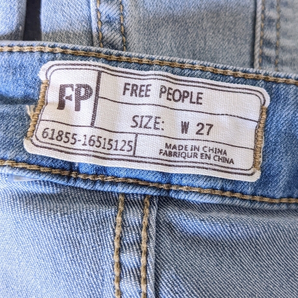 Free People Float On Super Flare Jeans 27 Bermondsey Blue Denim Boho - Picture 7 of 9